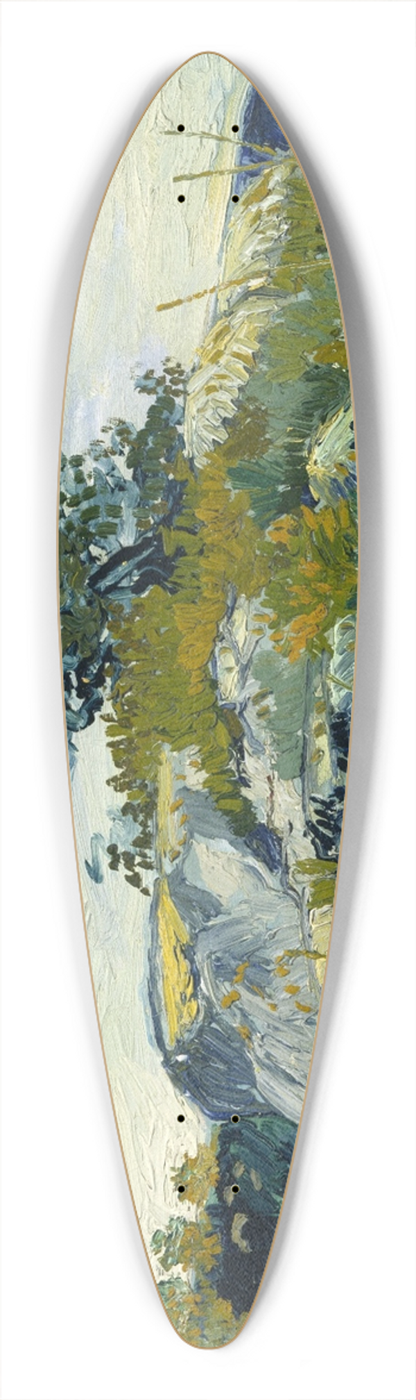 Vincent van Gogh - The Rocks 39.3 inch art pintail longboard deck