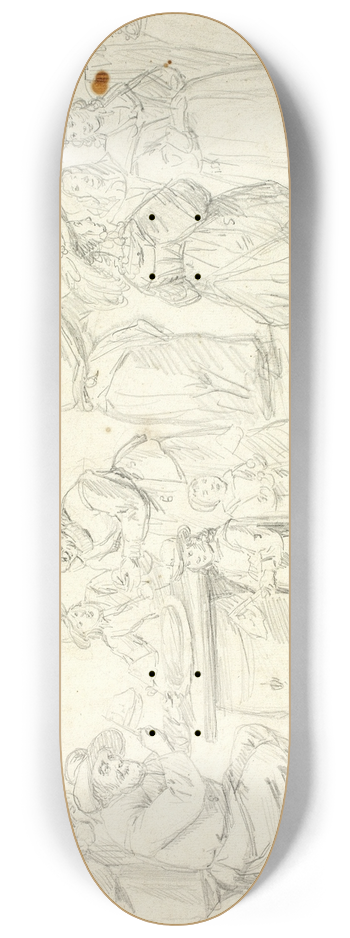 David Teniers The Younger - Study for Country Festival near Antwerp 8.25 inch art skate deck