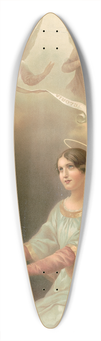 Virgilio Tojetti - St. Cecilia 39.3 inch art pintail longboard deck