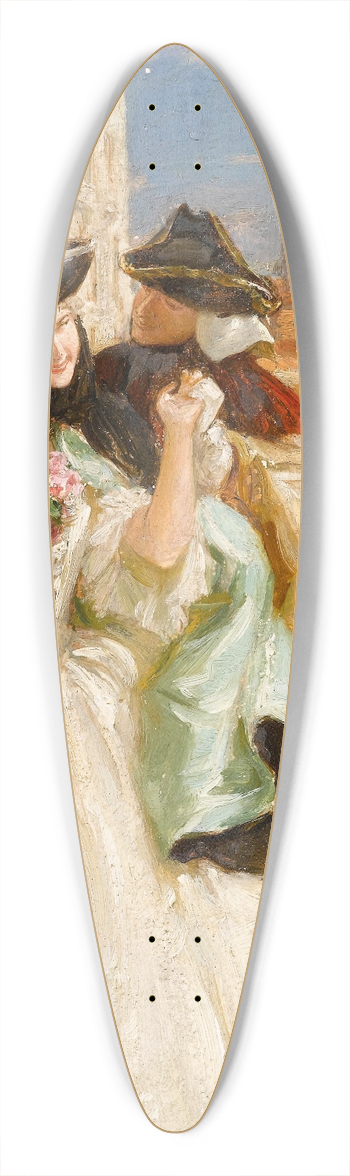 Vittorio Emanuele Bressanin - Karneval in Venedig 39.3 inch art pintail longboard deck