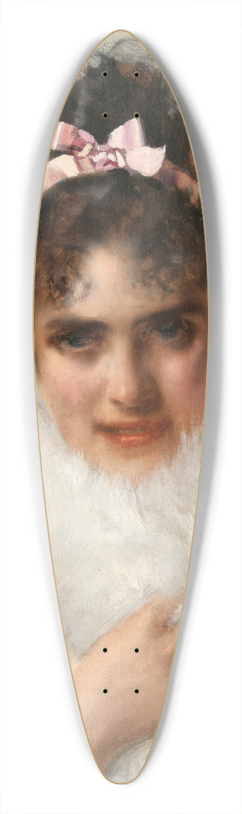 Vittorio Matteo Corcos - Portrait of a Young Lady 39.3 inch art pintail longboard deck