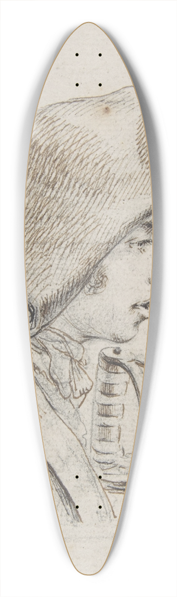 Vivant Denon - Head of a soldier in profile, with a sword handle 39.3 inch art pintail longboard deck