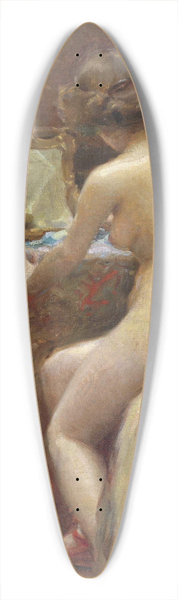 Vlaho Bukovac - Vor dem Toilettespiegel 39.3 inch art pintail longboard deck