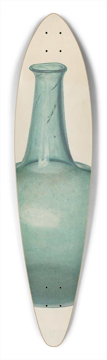 V.L. Vance - Blue-green Flask 39.3 inch art pintail longboard deck