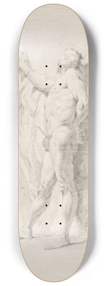 After Giovanni Battista Piazzetta - Nude Figure 8.25 inch art skate deck