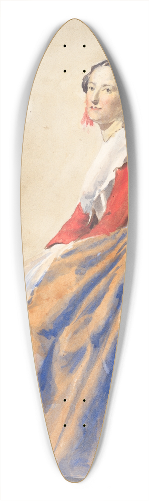 Vojtech Klimkovi - Woman from Italy 39.3 inch art pintail longboard deck