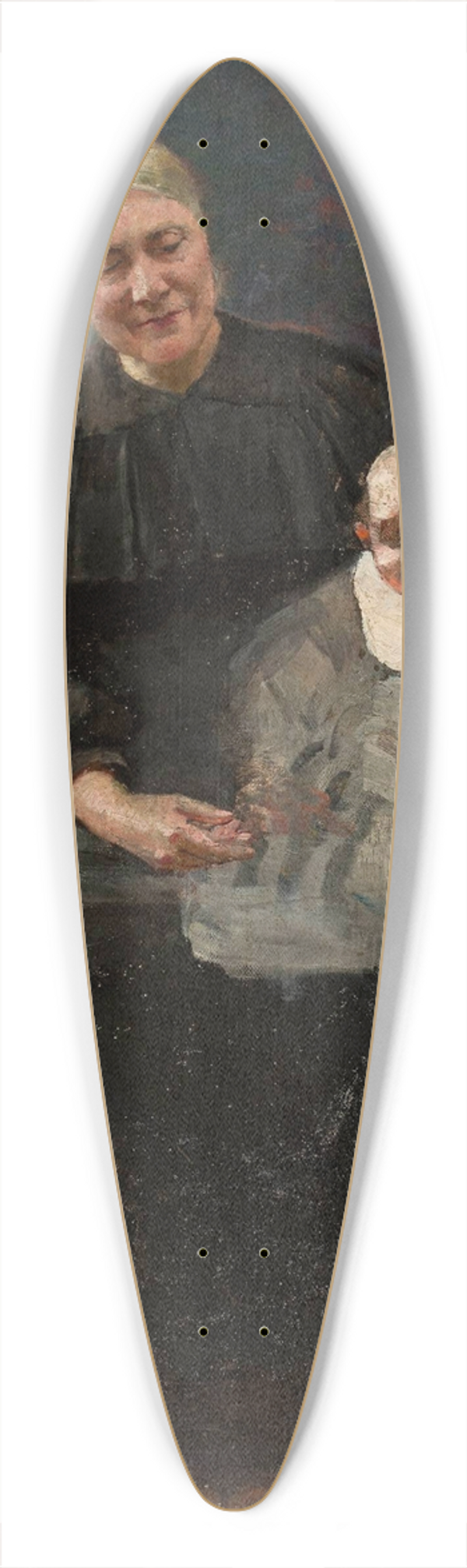 Wacaw Szymanowski - Portrait of Michalina Szymanowska ne Naimska, artists mother with her grandson Wacaw 39.3 inch art pintail longboard deck