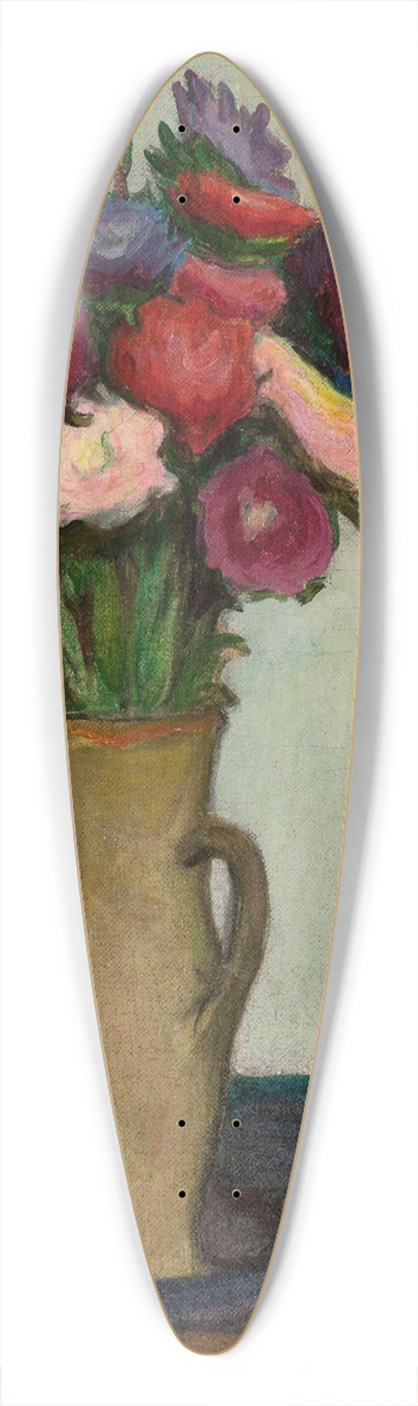 Wadysaw lewiski - Flowers in a vase -Asters 39.3 inch art pintail longboard deck