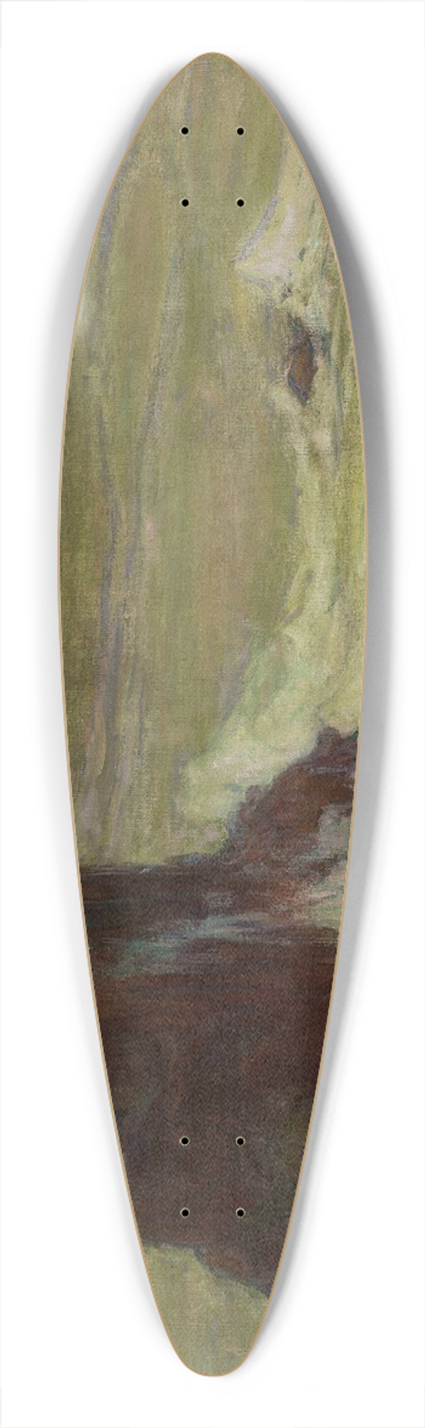 Wadysaw lewiski - Sea with a solitary rock 39.3 inch art pintail longboard deck