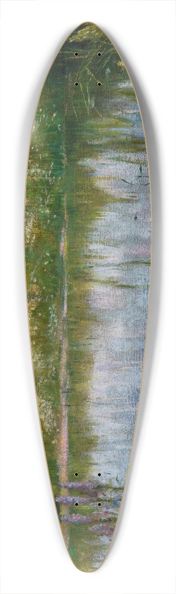 Wadysaw Podkowiski - Field of Lupine 39.3 inch art pintail longboard deck