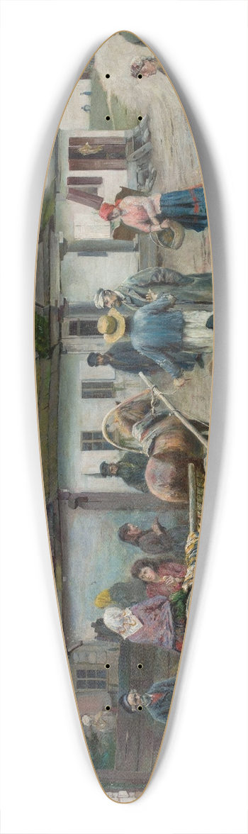 Wadysaw Podkowiski - Street in Siennica 39.3 inch art pintail longboard deck