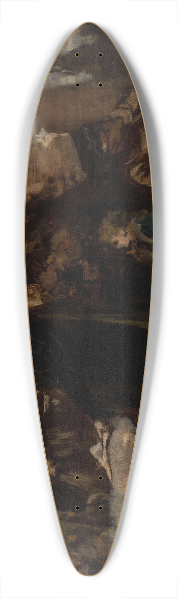 Wadysaw Rossowski - In Front of a Church 39.3 inch art pintail longboard deck