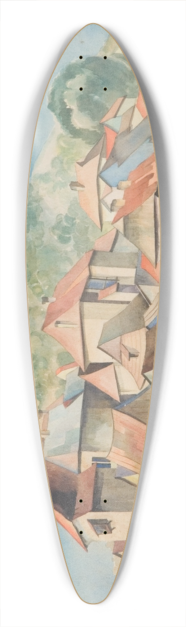 Wadysaw Skoczylas - Widok Kazimierza nad Wis 39.3 inch art pintail longboard deck