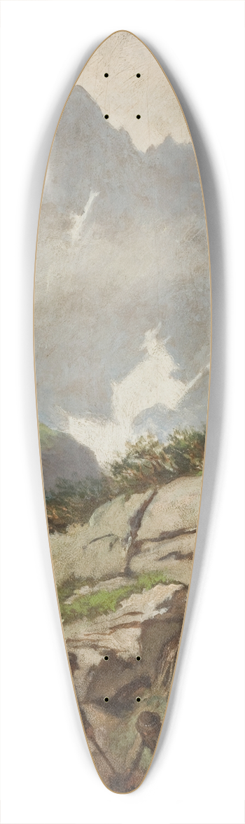Walery Eljasz-Radzikowski - Rock Refuge of Reverend Stolarczyk in the Tatra Mountains 39.3 inch art pintail longboard deck