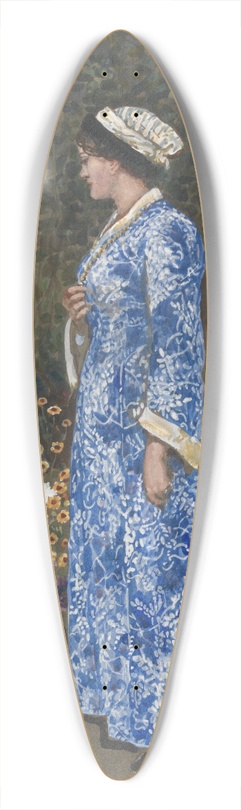 Walter Crane - Woman in a Kimono 39.3 inch art pintail longboard deck