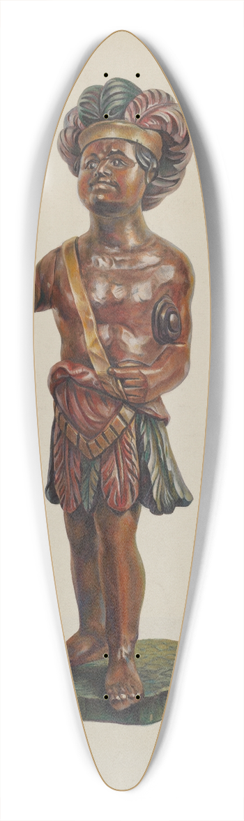Walter Hochstrasser - Cigar Store Indian 39.3 inch art pintail longboard deck