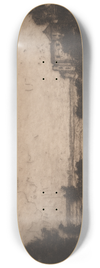 David Young Cameron - Landscape with Trees 8.25 inch art skate deck