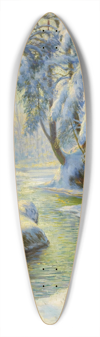 Walter Launt Palmer - Winter Landscape 39.3 inch art pintail longboard deck