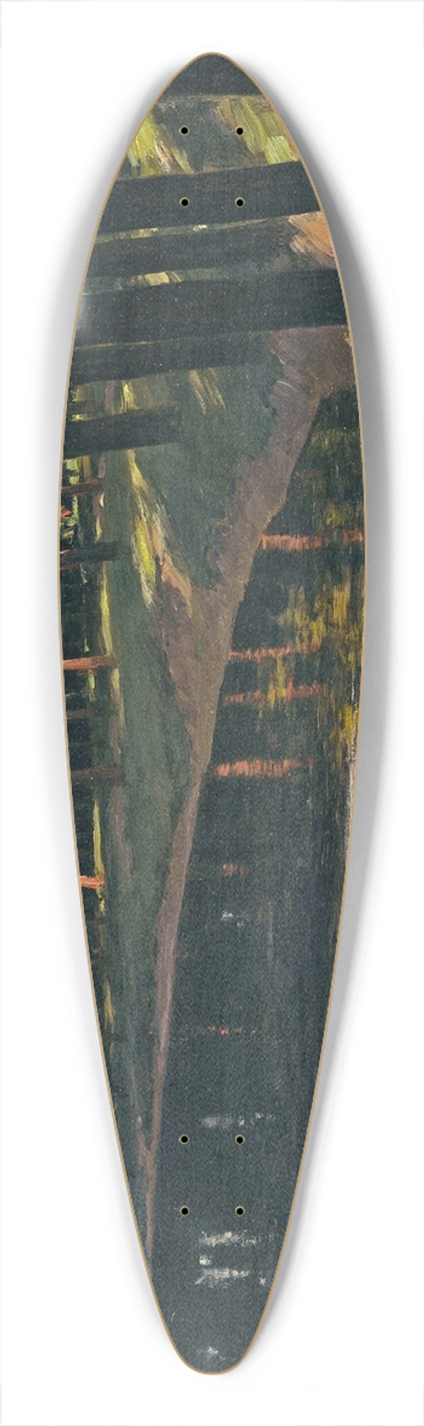 Walter Leistikow - Grunewaldsee 39.3 inch art pintail longboard deck