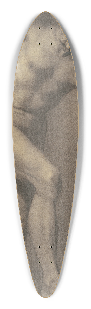 Walter Shirlaw - Male Nude on Steps 39.3 inch art pintail longboard deck