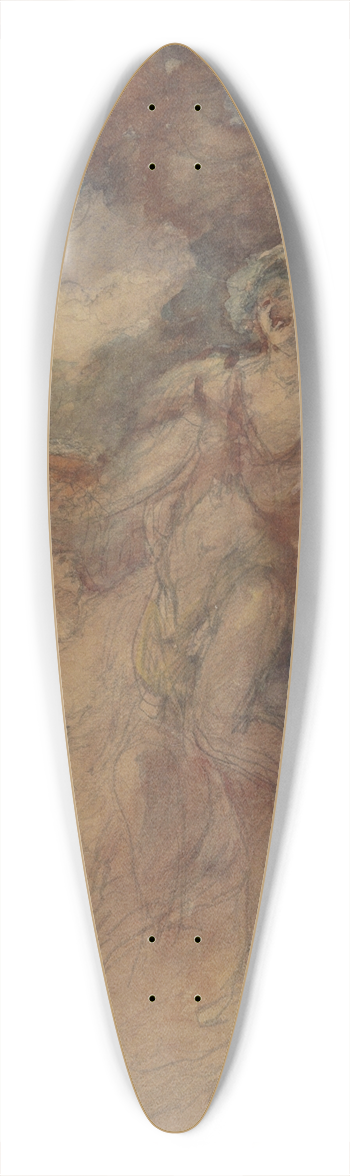 Walter Shirlaw - Untitled 39.3 inch art pintail longboard deck