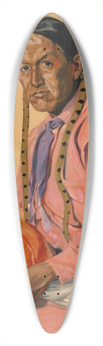 Walter Ufer - Portrait of a Man with a Pumpkin 39.3 inch art pintail longboard deck