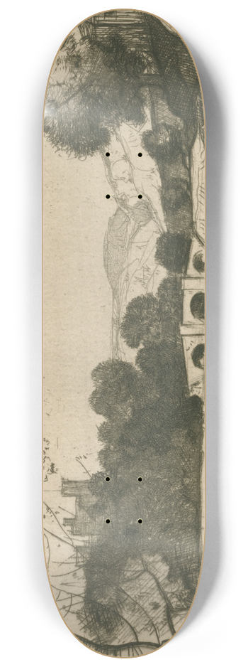 David Young Cameron - On the Wye at Haddon 8.25 inch art skate deck