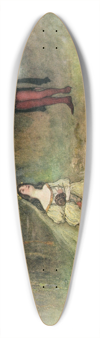 Warwick Goble - The Prince and Filadoro with the Snails 39.3 inch art pintail longboard deck