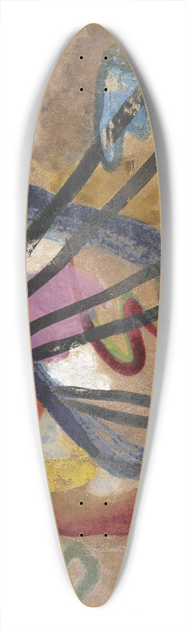 Wassily Kandinsky - Boot 39.3 inch art pintail longboard deck