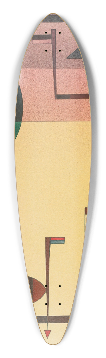 Wassily Kandinsky - Eckig (Angular) 39.3 inch art pintail longboard deck