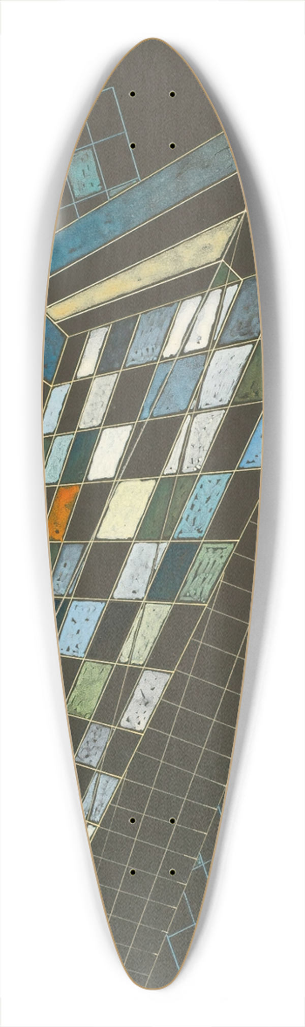 Wassily Kandinsky - Kleine Flchen (Small Planes) 39.3 inch art pintail longboard deck