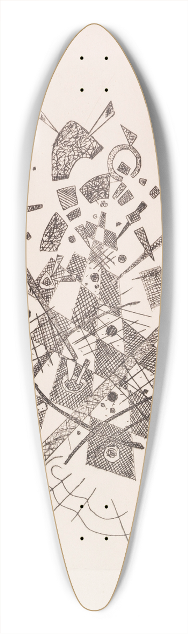 Wassily Kandinsky - Kleine Welten IX 39.3 inch art pintail longboard deck