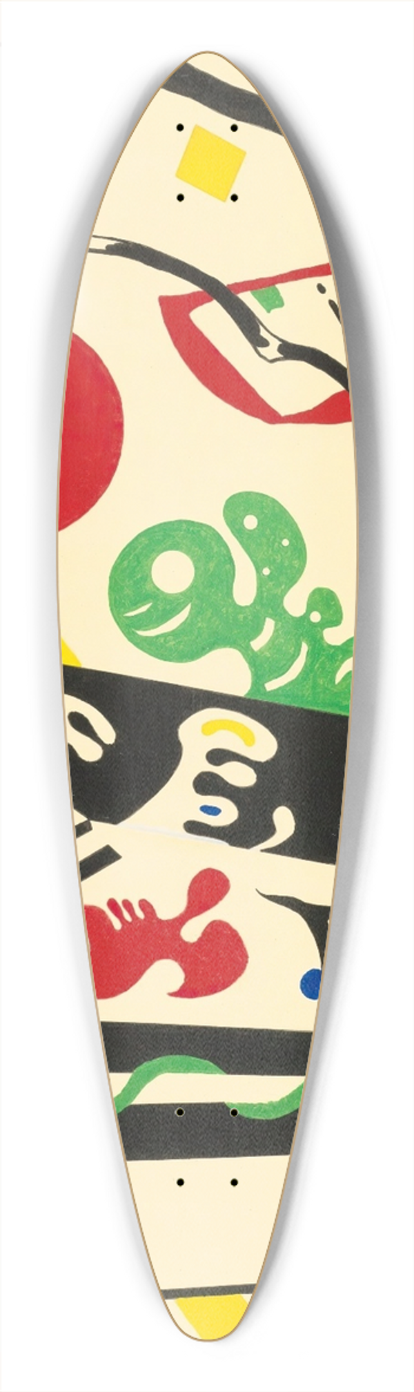 Wassily Kandinsky - Rciproque 39.3 inch art pintail longboard deck