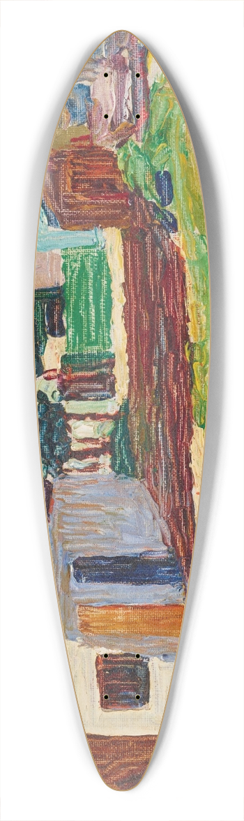 Wassily Kandinsky - SchwabingDas weisse haus 39.3 inch art pintail longboard deck