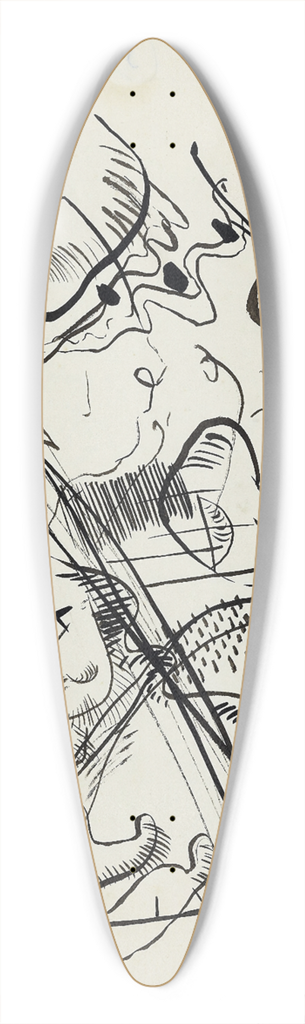 Wassily Kandinsky - Untitled 39.3 inch art pintail longboard deck