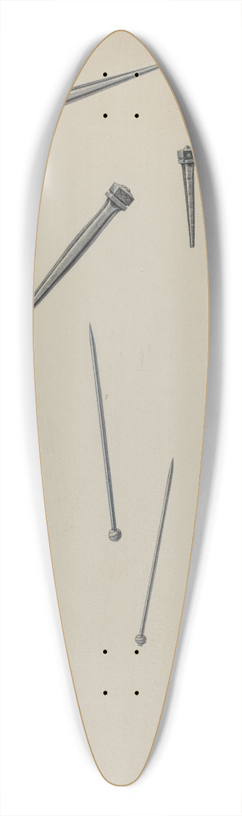Wellington Blewett - Nails and Pins 39.3 inch art pintail longboard deck