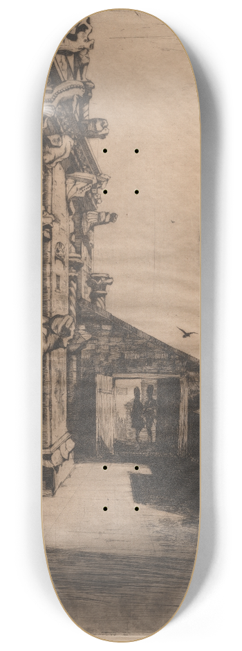 David Young Cameron - The Gargoyles: Stirling Castle 8.25 inch art skate deck
