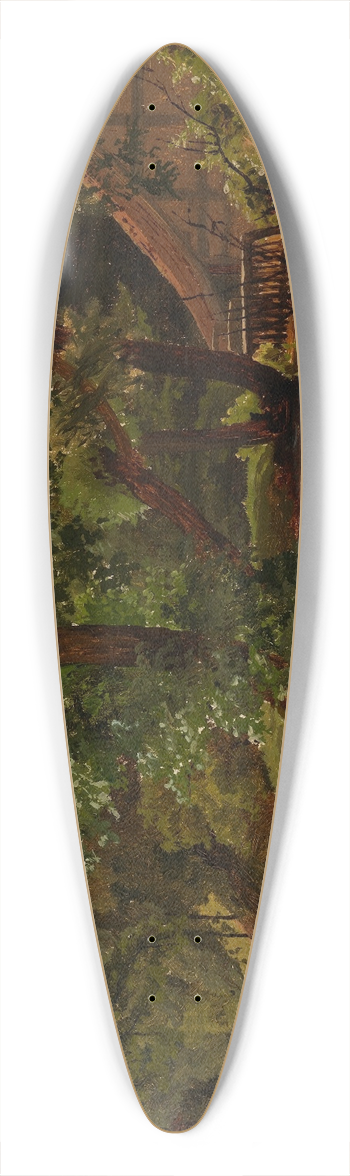 Werner Holmberg - Road And Building In The Landscape 39.3 inch art pintail longboard deck