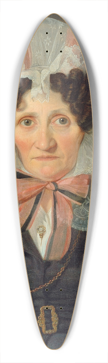 Wilhelm Bendz - Portrait of an elderly woman 39.3 inch art pintail longboard deck
