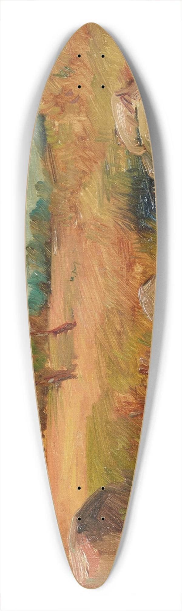 Wilhelm Busch - Blick aus einer Scheune 39.3 inch art pintail longboard deck