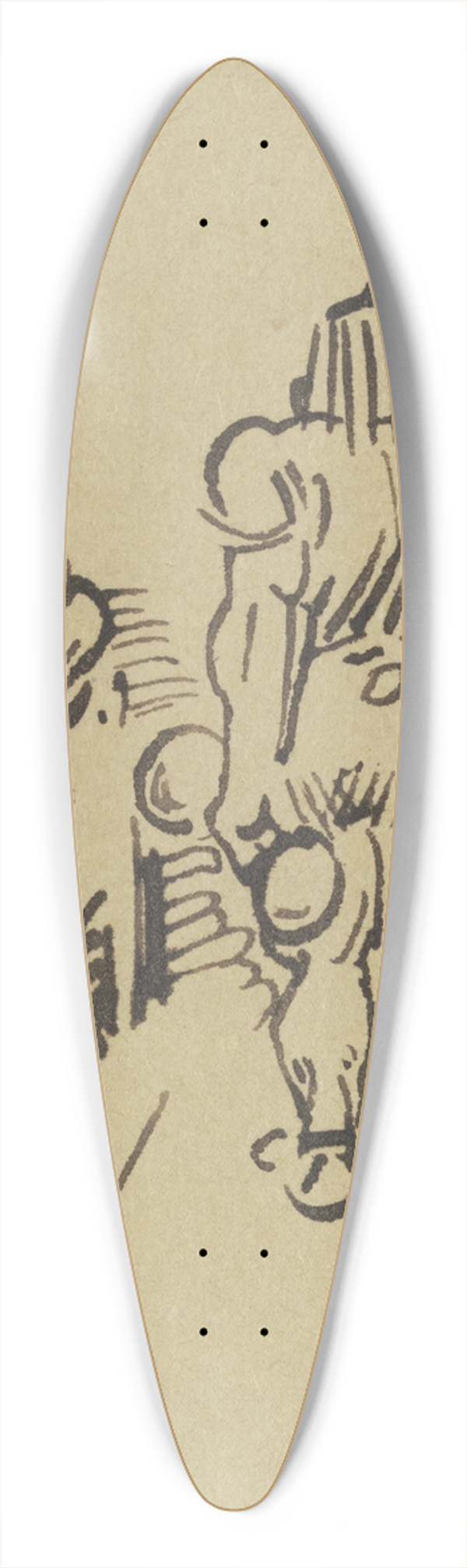 Wilhelm Busch - Schon ist das Hantelpaar bereit ; Zu frisch-fromm-freier Ttigkeit 39.3 inch art pintail longboard deck