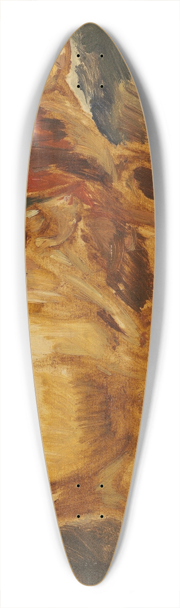 Wilhelm Busch - Two cows in landscape 39.3 inch art pintail longboard deck
