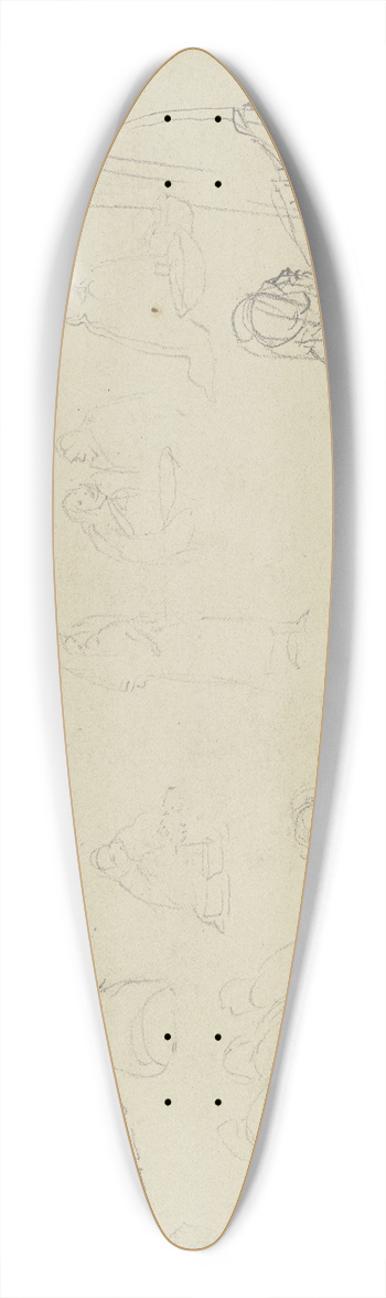 Wilhelm Gentz - Studienblatt; Szenen in gypten 39.3 inch art pintail longboard deck