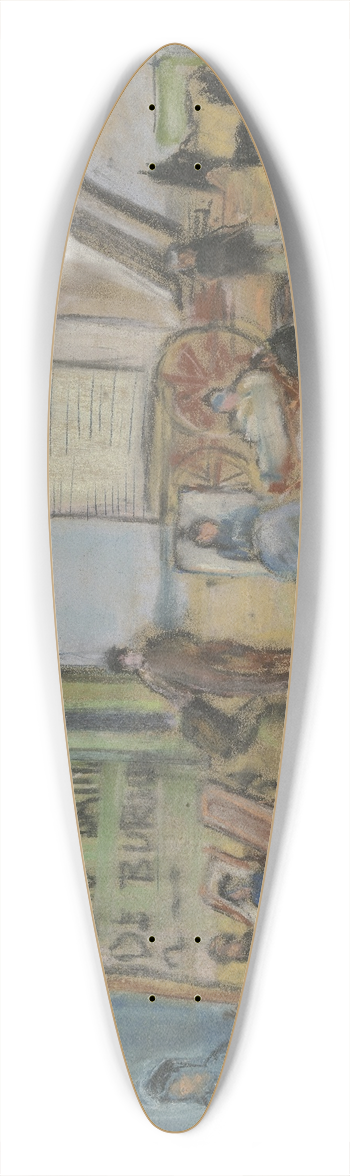 Wilhelm Gutmann - Bathing machine in Katwijk 39.3 inch art pintail longboard deck