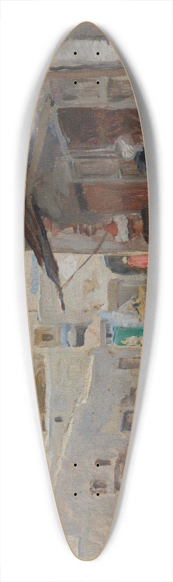 Wilhelm Hempfing - Strasse in Tetuan 39.3 inch art pintail longboard deck