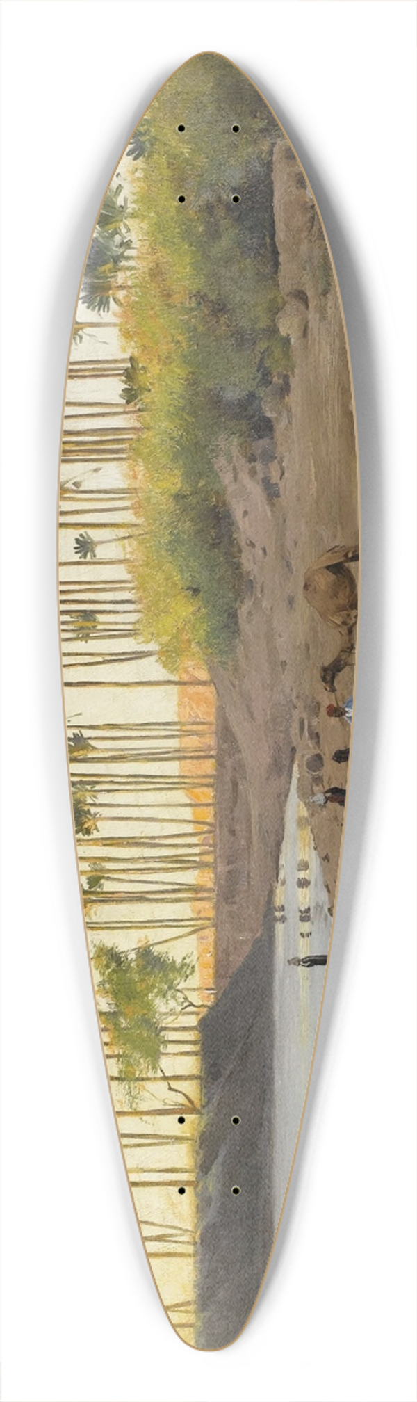 Wilhelm Kuhnert - Egyptian Landscape William Kuhnert 39.3 inch art pintail longboard deck