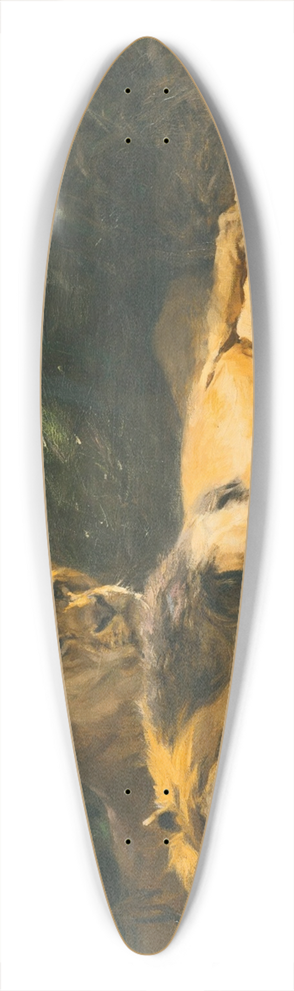 Wilhelm Kuhnert - The Lions Den 39.3 inch art pintail longboard deck