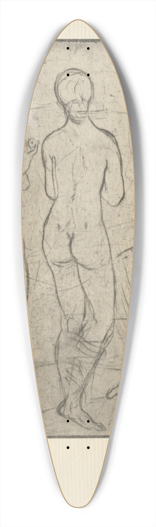 Wilhelm Lehmbruck - Three Women 39.3 inch art pintail longboard deck
