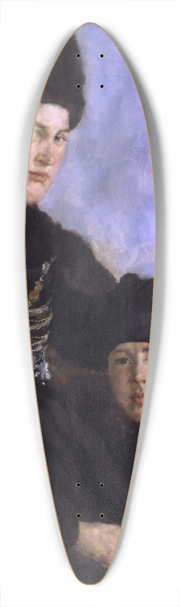 Wilhelm Leibl - Woman and Child 39.3 inch art pintail longboard deck