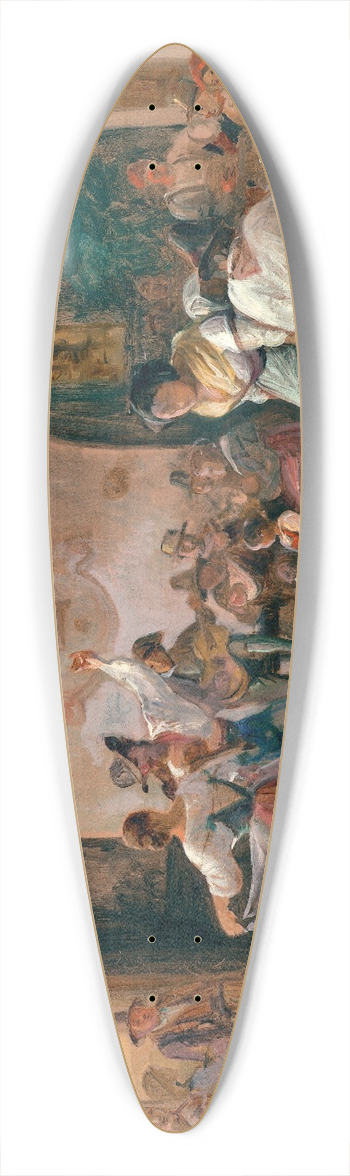 Wilhelm Marstrand - Dance in an Osteria 39.3 inch art pintail longboard deck